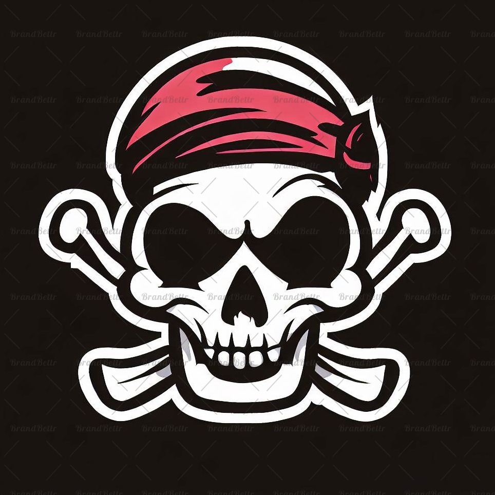 Piratenschädel und gekreuzte Knochen